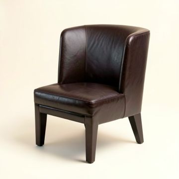 Leather Upholstered Dining Chair In , Espresso (synthetic illustration; no displayed measurements)