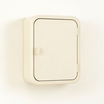 Ridge Arc Wall-Mounted Laundry Cabinet - Ivory (synthetic illustration; no displayed measurements)