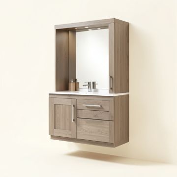 Letourneau 31 '' Wall-Mounted Single Bathroom Vanity (synthetic illustration; no displayed measurements)