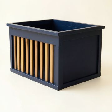 Alder Bluff Empty Furniture-Style Litter Enclosure - Navy (synthetic illustration; no displayed measurements)
