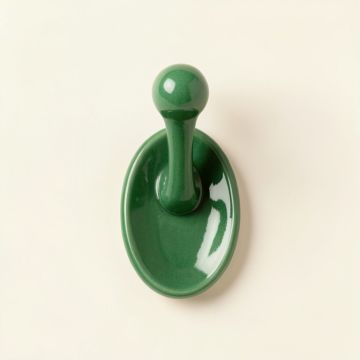 Flint Bridge Wall-Mounted Robe Hook - Green (synthetic illustration; no displayed measurements)