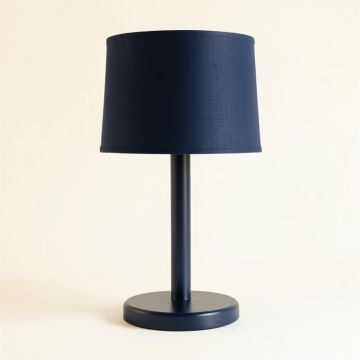 Field Bluff Table Lamp With A Plain Fabric Shade - Navy (synthetic illustration; no displayed measurements)
