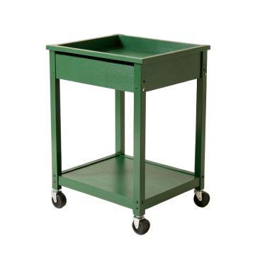 Bay Bridge Empty Rolling Workshop Cart - Green (synthetic illustration; no displayed measurements)