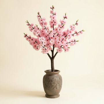 Cherry Blossom Plant In Decorative Vase (synthetic illustration; no displayed measurements)