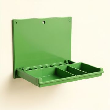Brook Crest Empty Wall-Mounted Tool Organizer Panel - Green (synthetic illustration; no displayed measurements)