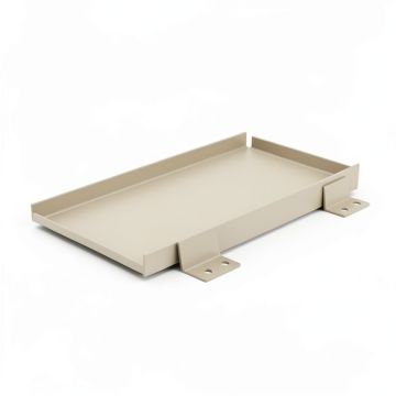 Aspen Bluff Empty Under-Desk Cable Tray - Beige (synthetic illustration; no displayed measurements)