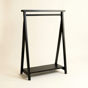 Alder Crossing Empty Garment Rack - Black (synthetic illustration; no displayed measurements)