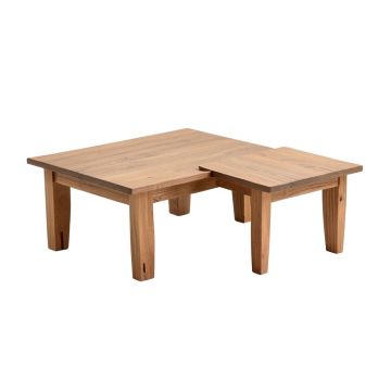 Audley Solid Wood 2 Piece Coffee Table Set