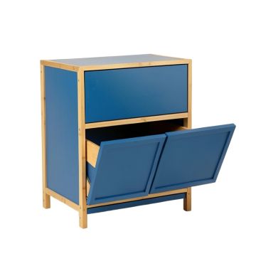 Flint Canyon Freestanding Pull-Out Hamper Cabinet - Blue (synthetic illustration; no displayed measurements)