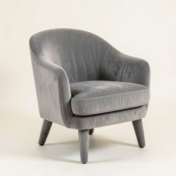 Slate Bend Upholstered Armchair - Gray (synthetic illustration; no displayed measurements)