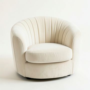 Wren Bend Upholstered Armchair - Cream (synthetic illustration; no displayed measurements)