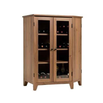 Aadil Open Shelf Bar Cabinet With Wine Storage