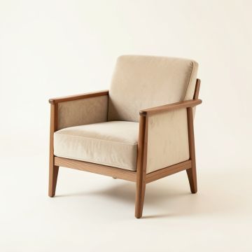 Linden Bluff Upholstered Armchair - Beige (synthetic illustration; no displayed measurements)