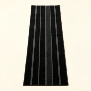 Ridge Bend Narrow Runner Rug - Black (synthetic illustration; no displayed measurements)