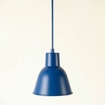 Bay Canyon Pendant Light Suspended From One Plain Cable - Blue (synthetic illustration; no displayed measurements)