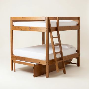 Shyann Staircase Full Over Full Bunk Bed With Trundle (synthetic illustration; no displayed measurements)