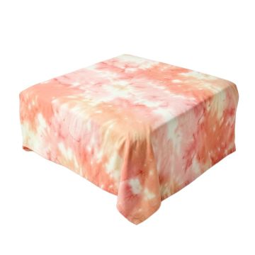 Coral Pale Spring Watercolor Design Girlish Tie Dye Effect Print Image Duvet Cover Set