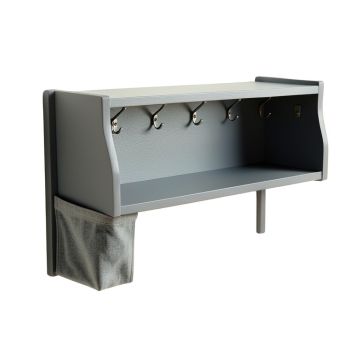 Birch Dale Wall-Mounted Entryway Organizer Shelf - Gray