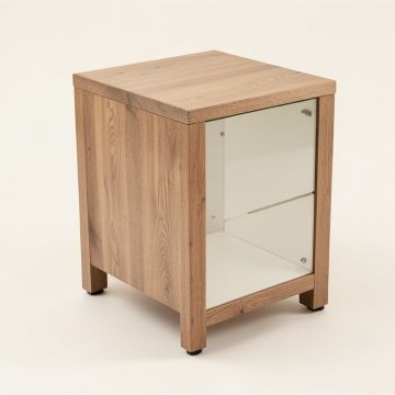 Wheel End Table With Storage (synthetic illustration; no displayed measurements)