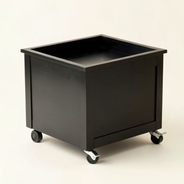 Ash Crest Empty Rolling Workshop Cart - Black (synthetic illustration; no displayed measurements)