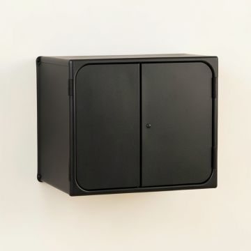 Reed Brook Wall-Mounted Entry Cabinet - Black (synthetic illustration; no displayed measurements)