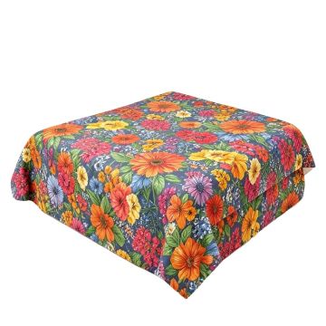 Bohemian Retro Colorful Flowers Duvet Cover Set