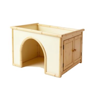 Olive Bend Empty Furniture-Style Litter Enclosure - Cream