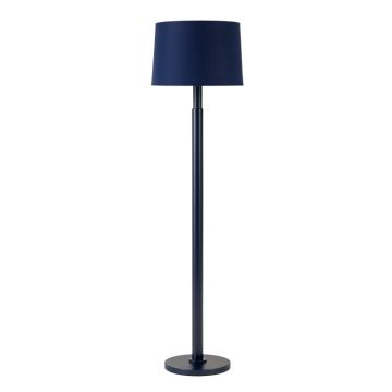 Brook Dell Floor Lamp With A Plain Fabric Shade - Navy