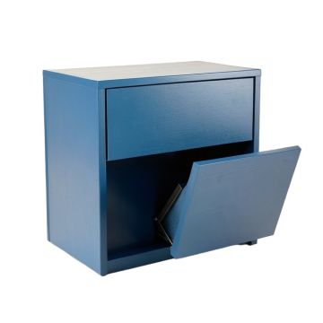 Elm Brook Freestanding Pull-Out Hamper Cabinet - Blue