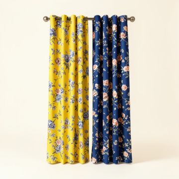 Baldvina Floral Room Darkening Thermal Curtain Panels (synthetic illustration; no displayed measurements)