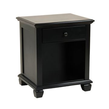 Kissell 1 - Drawer Solid Wood Nightstand In Black