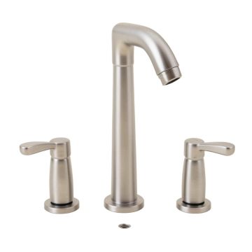 Two-Handle Waterfall Widespread Bathroom Faucet With Drain Assembly