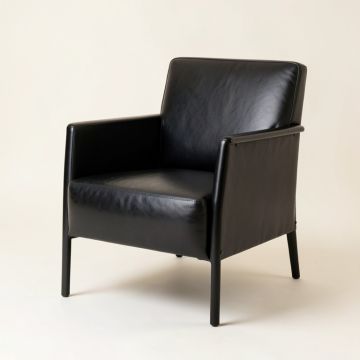 Brower 27 '' Wide Top Grain Leather Armchair (synthetic illustration; no displayed measurements)