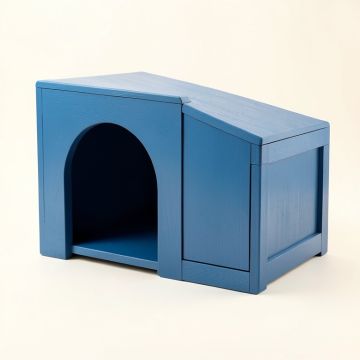 Harbor Field Empty Furniture-Style Litter Enclosure - Blue (synthetic illustration; no displayed measurements)