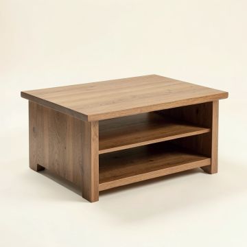 Neddy Solid Wood Coffee Table With Storage (synthetic illustration; no displayed measurements)