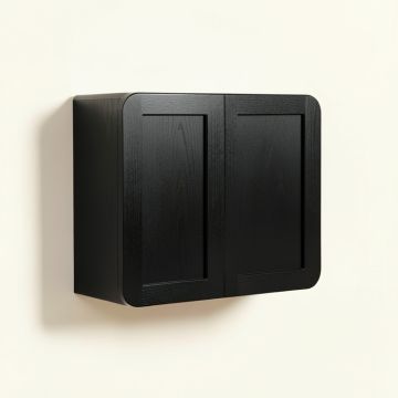 Vale Brook Wall-Mounted Entry Cabinet - Black (synthetic illustration; no displayed measurements)