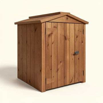 5 Ft. W X 2.5 Ft. D Solid Wood Lean-To Storage Shed (synthetic illustration; no displayed measurements)