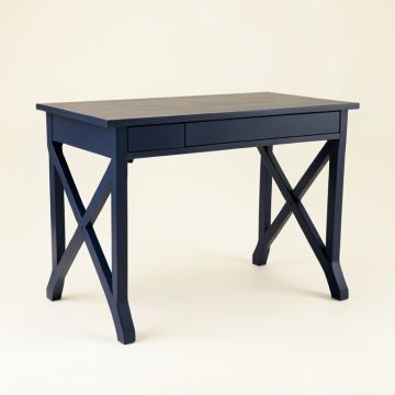 Ridge Arc Writing Desk - Navy (synthetic illustration; no displayed measurements)