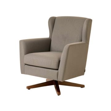 Hemsley 29.5 '' Wide Polyester Swivel Wingback Chair (synthetic illustration; no displayed measurements)