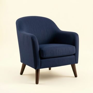 Clay Bridge Upholstered Armchair - Navy (synthetic illustration; no displayed measurements)