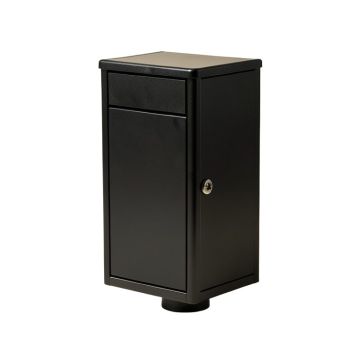 Marshall Large , Locking , Steel , Post-Mount Mailbox , Black