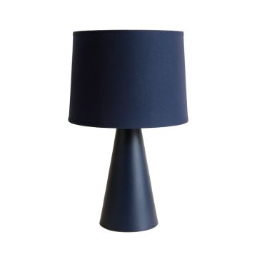 Heath Branch Table Lamp With A Plain Fabric Shade - Navy