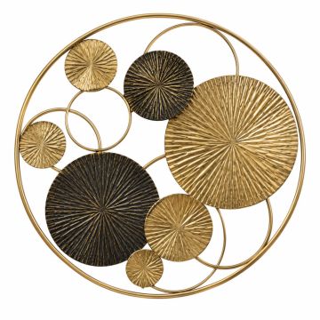 Abstract Round Metal Wall Décor