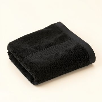 Cliff Edge Bath Towel - Black (synthetic illustration; no displayed measurements)