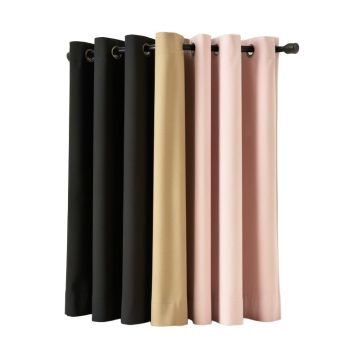 Chetek Solid Blackout Thermal Grommet Curtain Panels