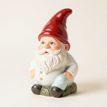 Dewan Ceramic Lady Gnome Garden Statue (synthetic illustration; no displayed measurements)
