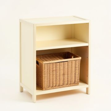 Harbor Dell Freestanding Pull-Out Hamper Cabinet - Cream (synthetic illustration; no displayed measurements)