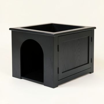 Lake Dell Empty Furniture-Style Litter Enclosure - Black (synthetic illustration; no displayed measurements)