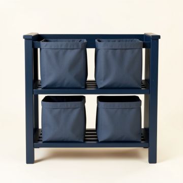 Heath Canyon Laundry Sorting Station With Plain Removable Bags - Navy (synthetic illustration; no displayed measurements)