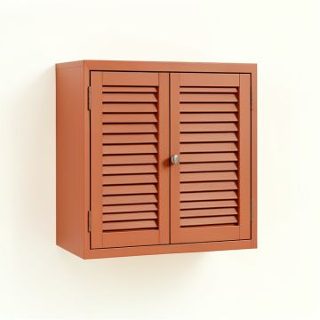 Clay Bluff Wall-Mounted Entry Cabinet - Terracotta (synthetic illustration; no displayed measurements)